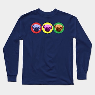 Pop Art Pug Trio Long Sleeve T-Shirt